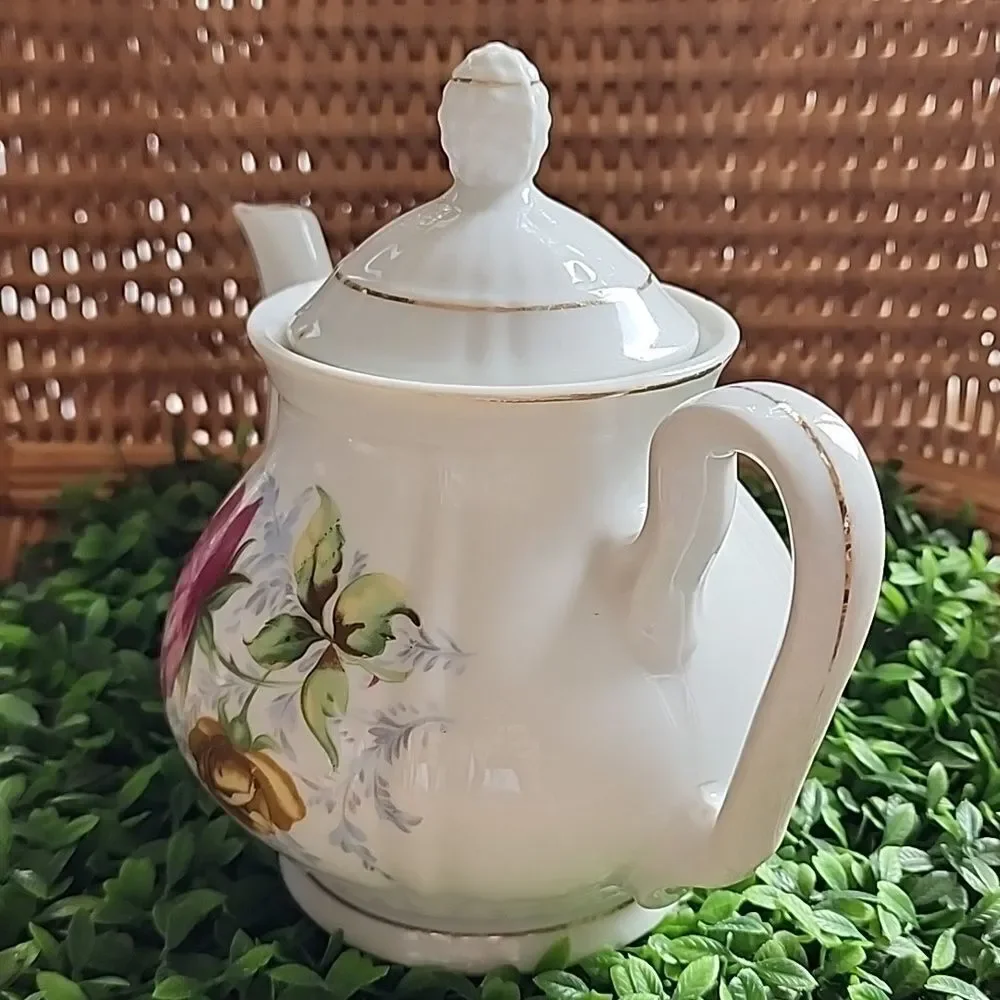 Vintage Floral Teapot Vintage Japan